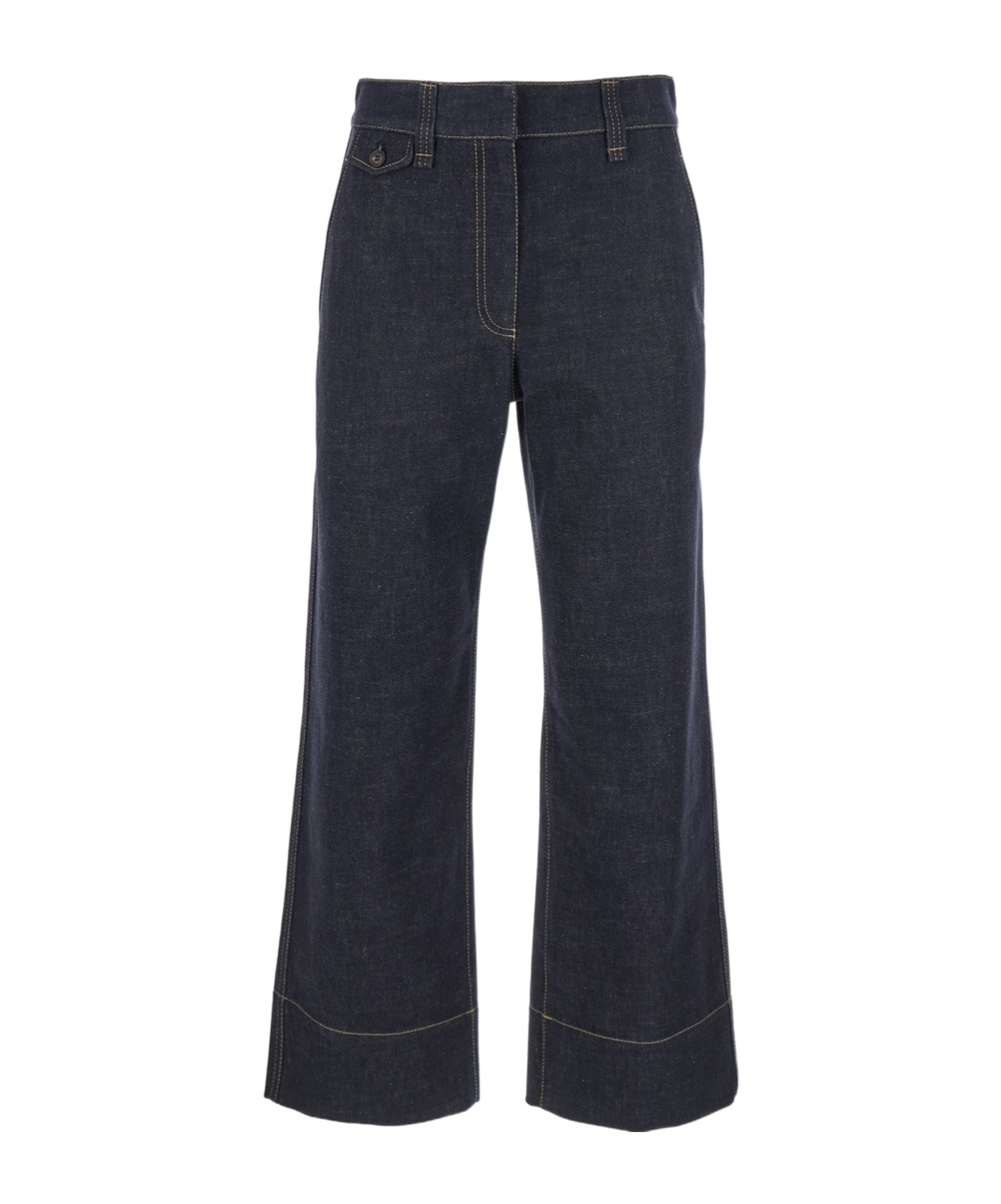 BRUNELLO CUCINELLI DENIM TROUSERS WITH BELT LOOPS 