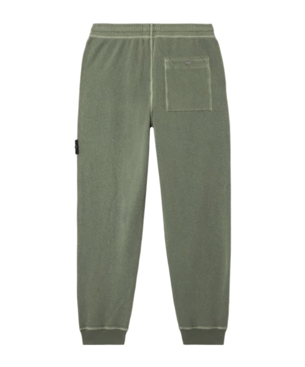 Stone Island Regular Fit Joggers With Slub Effect And Pocketts In Green