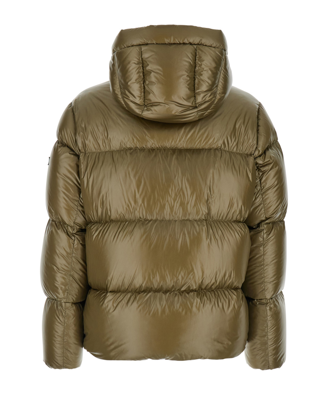 Tatras 'belbo' Green Down Jacket With Drawstring Hood And Logo Patch In Green