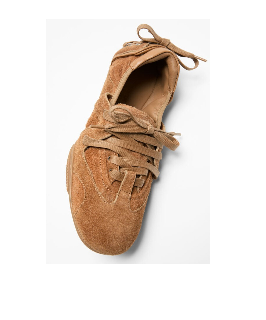 Acne Studios Suede Lace-up Sneakers In Brown