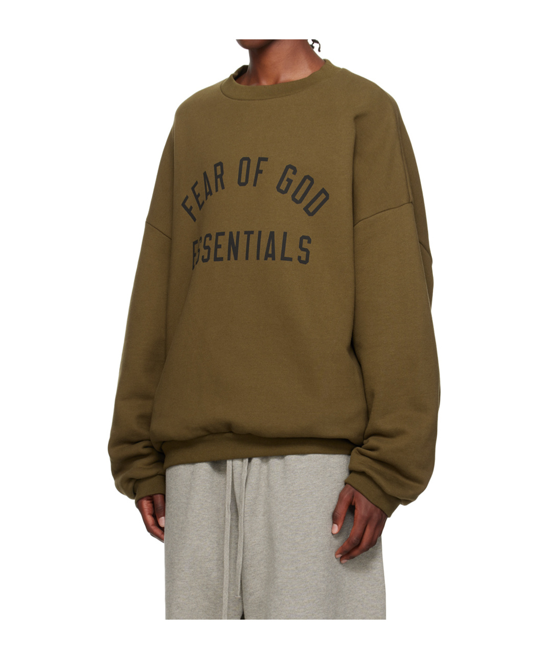 Essentials Fear Of God Logo Printed Crewneck Sweatshirt