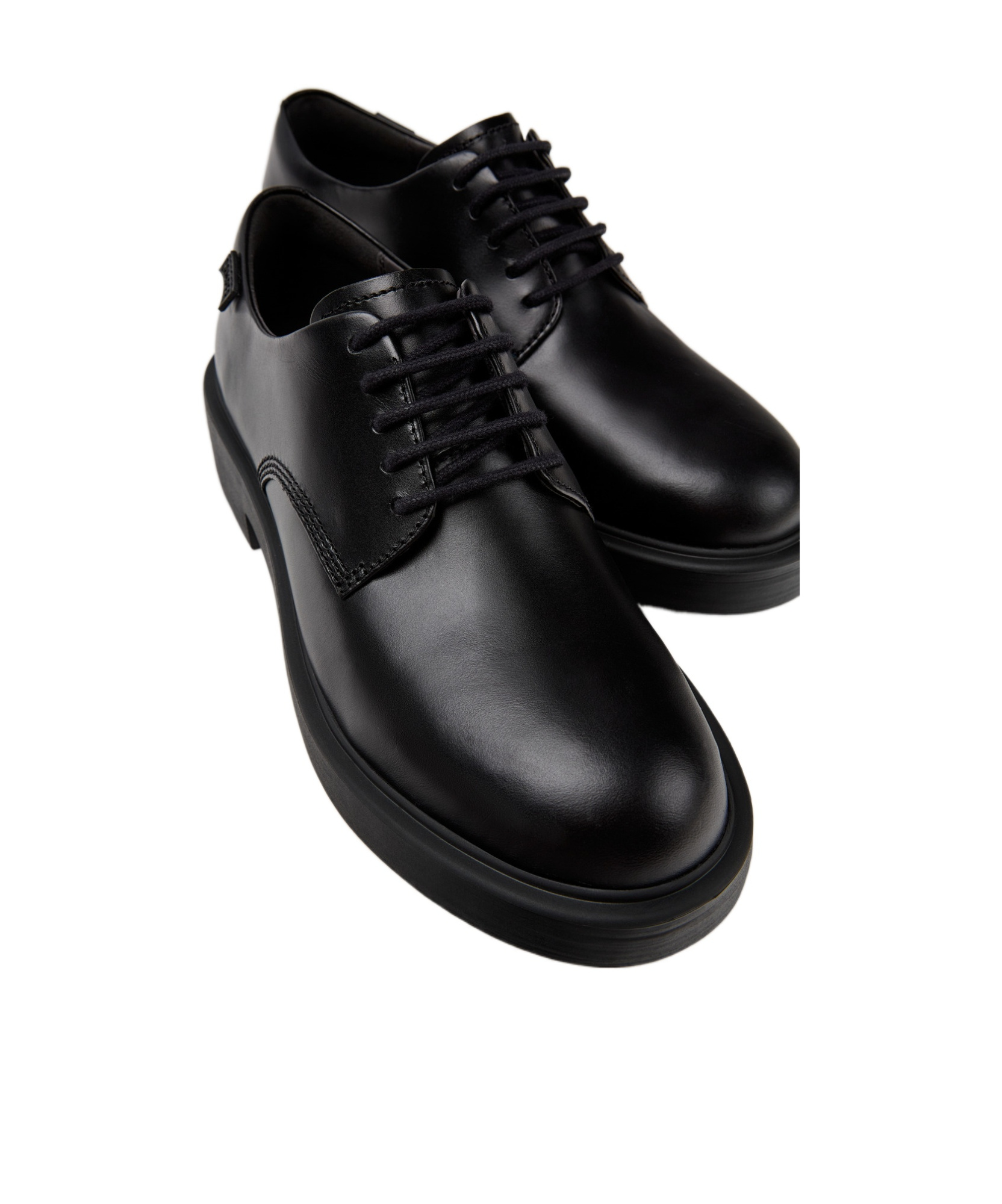 Camper Dean Leather Brogues In Black
