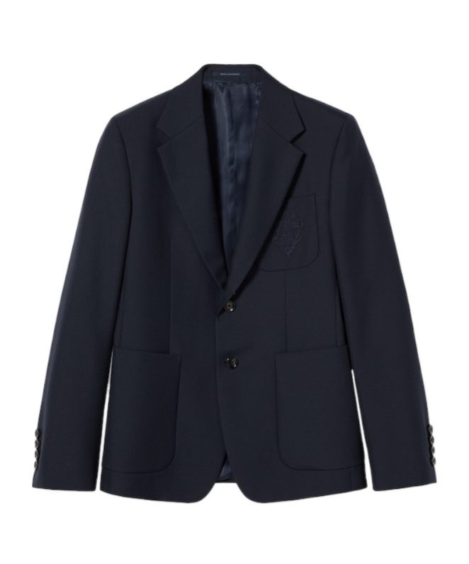Gucci Long-sleeved Suit Coat In Black
