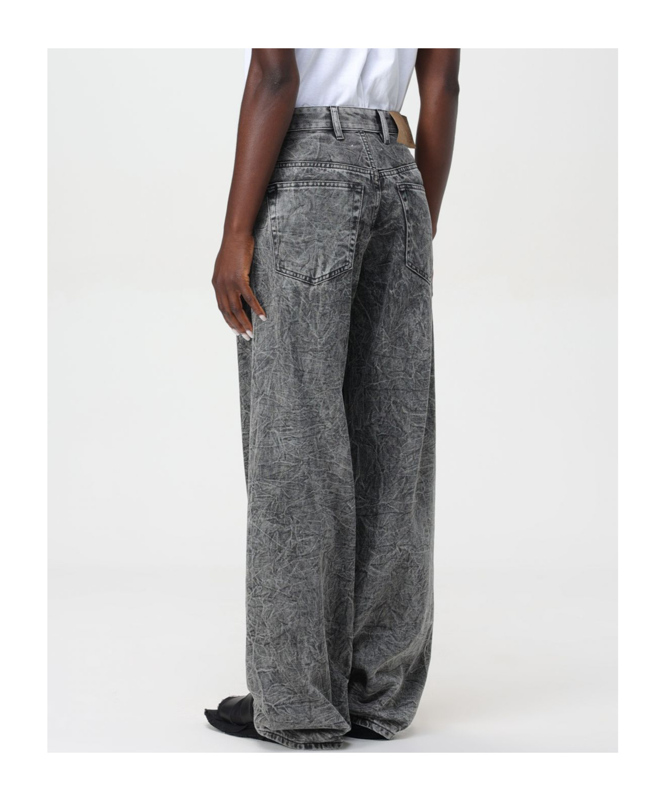 Mm6 Maison Margiela Jeans  Woman Color Grey In Black