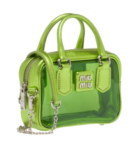 Miu Miu Plexiglas And Nappa Leather Mini Top-handle Bag