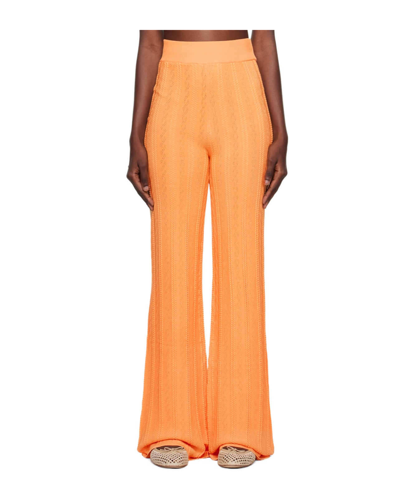Remain Birger Christensen High-waist Elastic Casual Pants In Orange