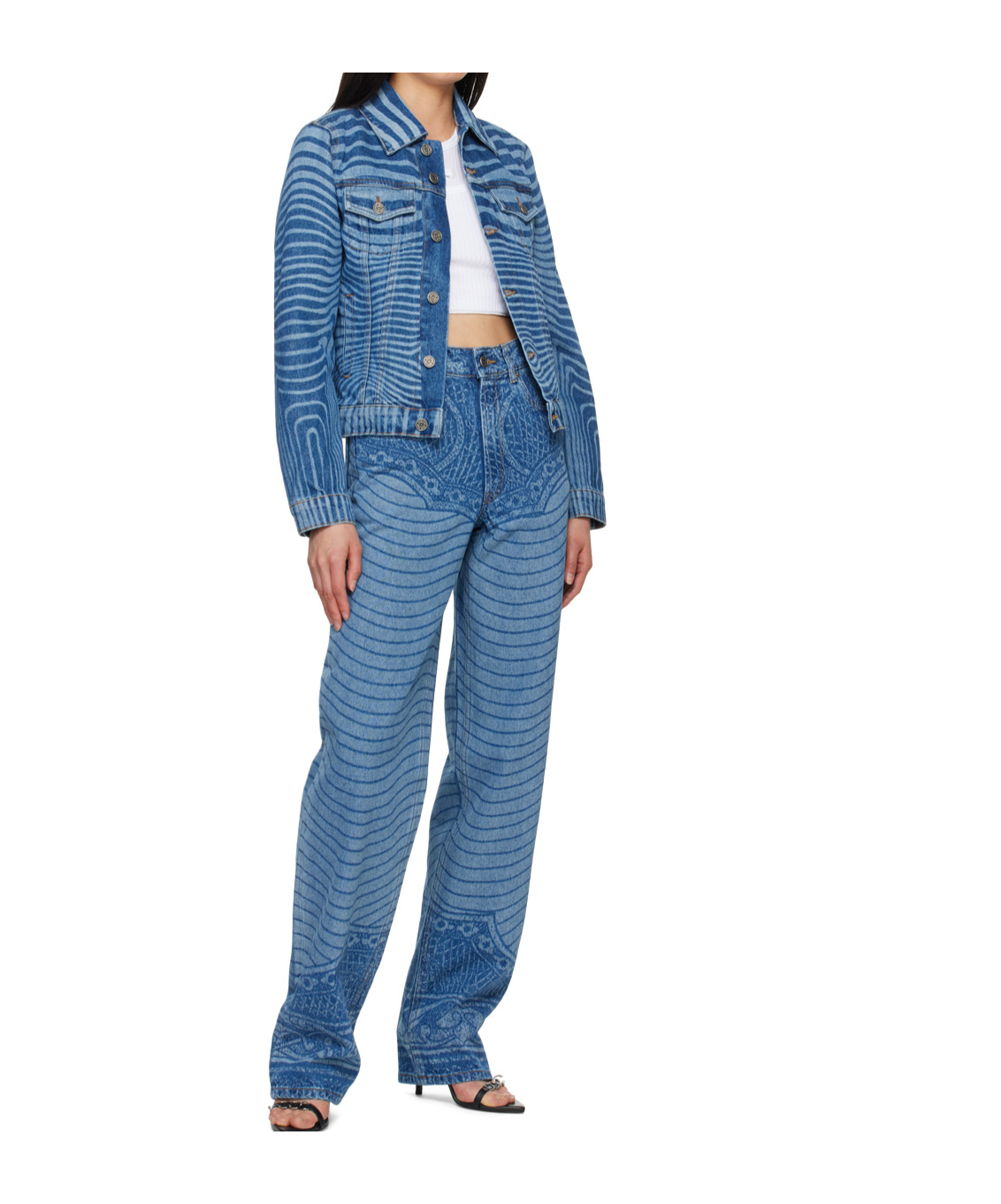 Jean Paul Gaultier Printed Denim Jacket