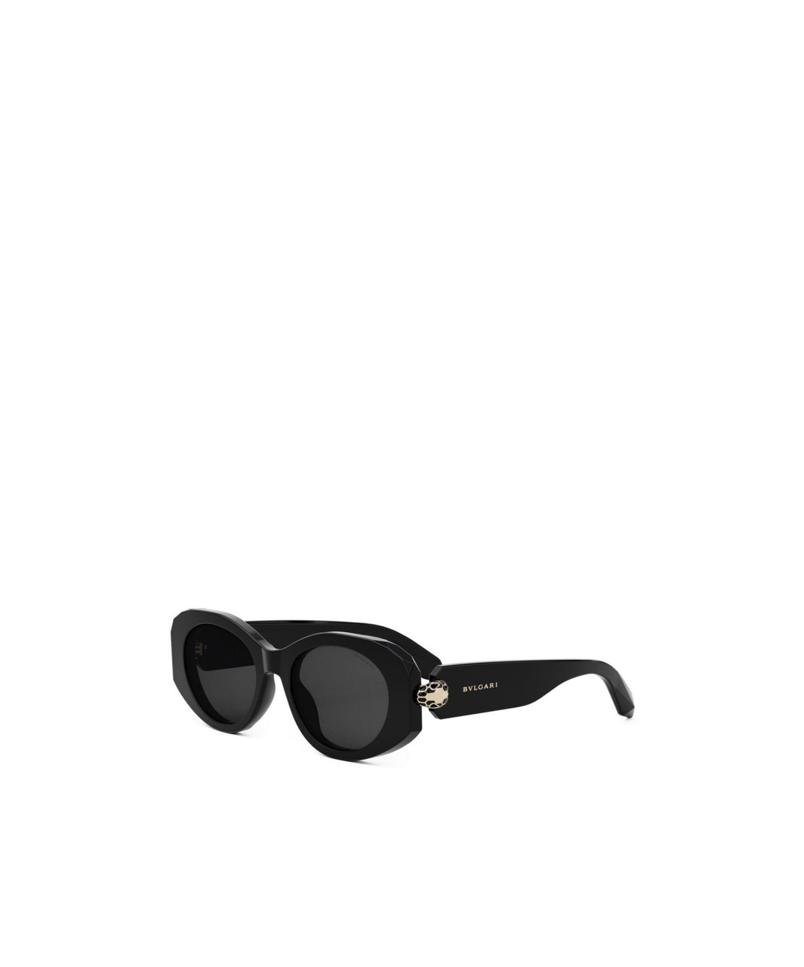 Bvlgari Bulgari Serpenti Forever Oval Frame Sunglasses In Black