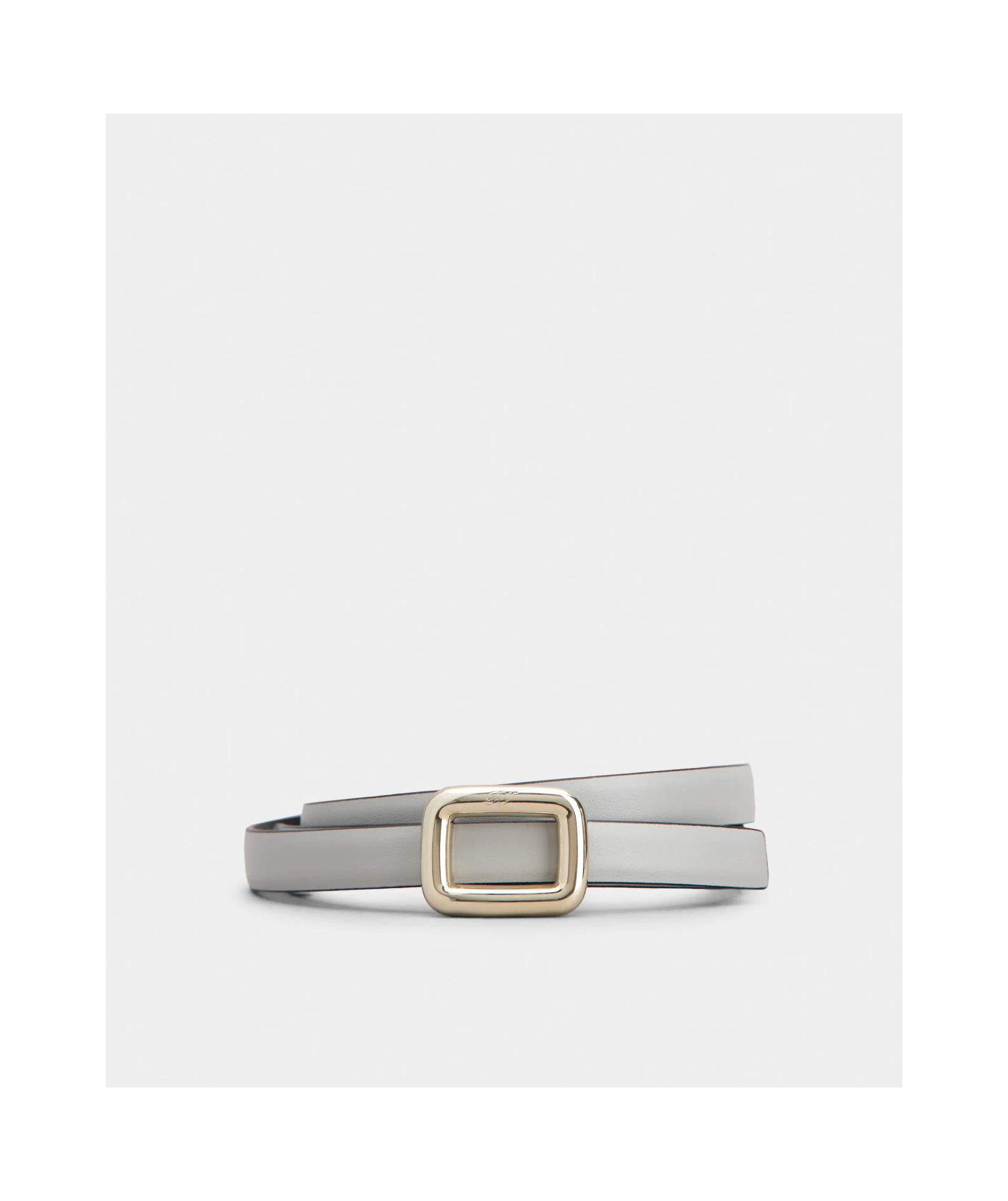 Roger Vivier Viv' Choc Metal Buckle Belt In Leather In Black