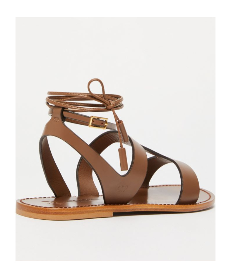Weekend Max Mara Sandalo In Pelle In Brown