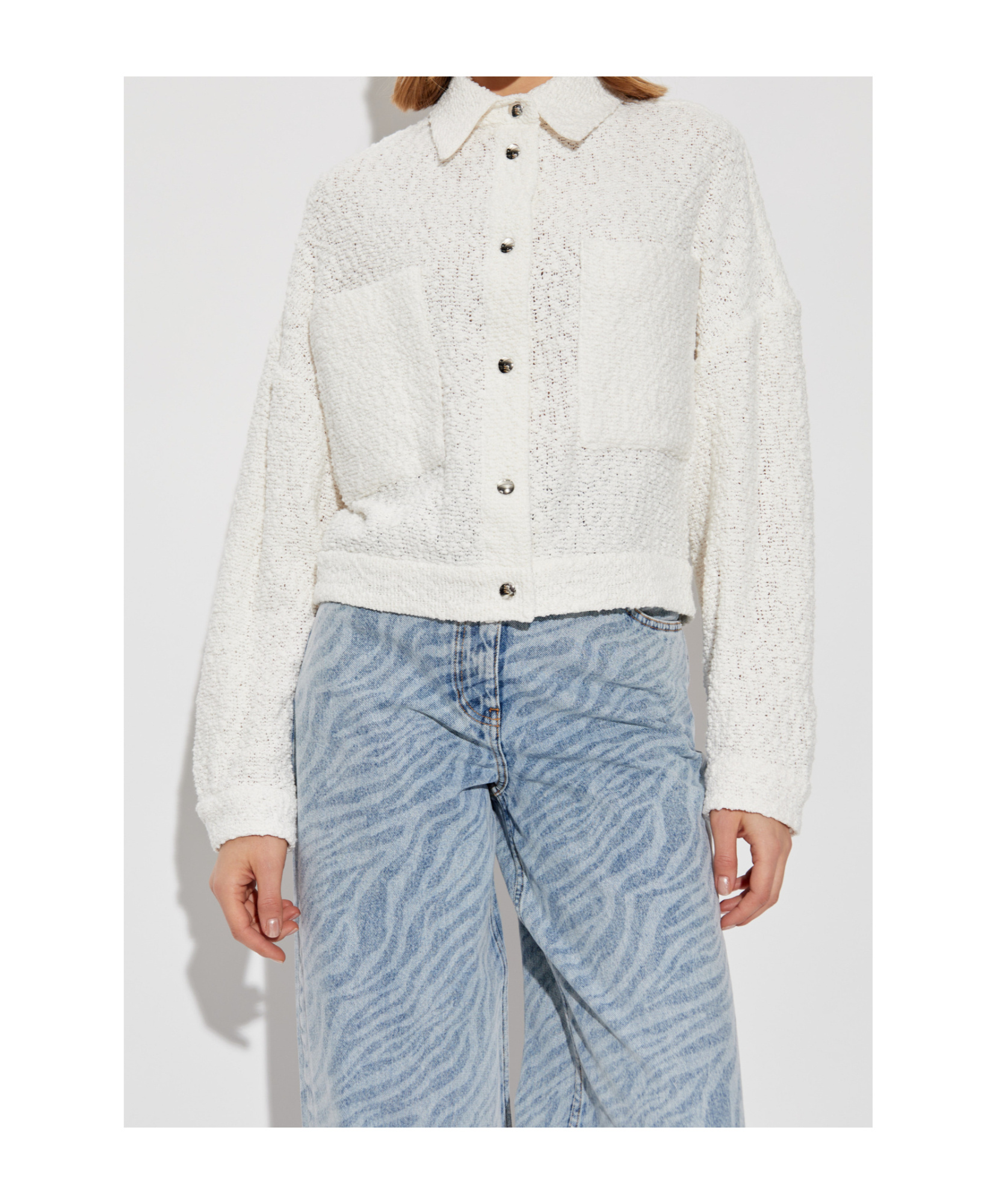 Iro Long-sleeved Casual Jacket In White