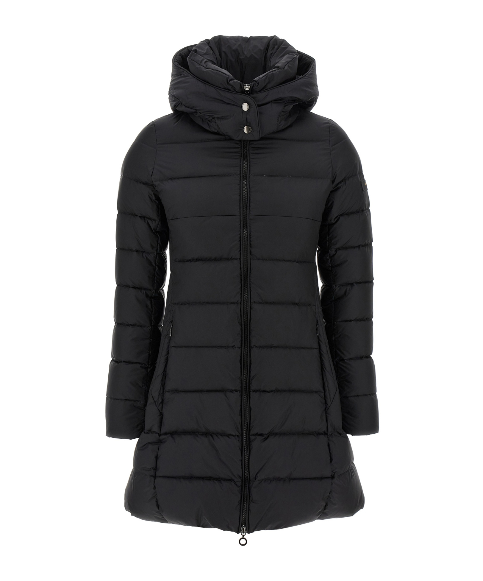 Tatras Long Sleeve Cotton Coat In Black