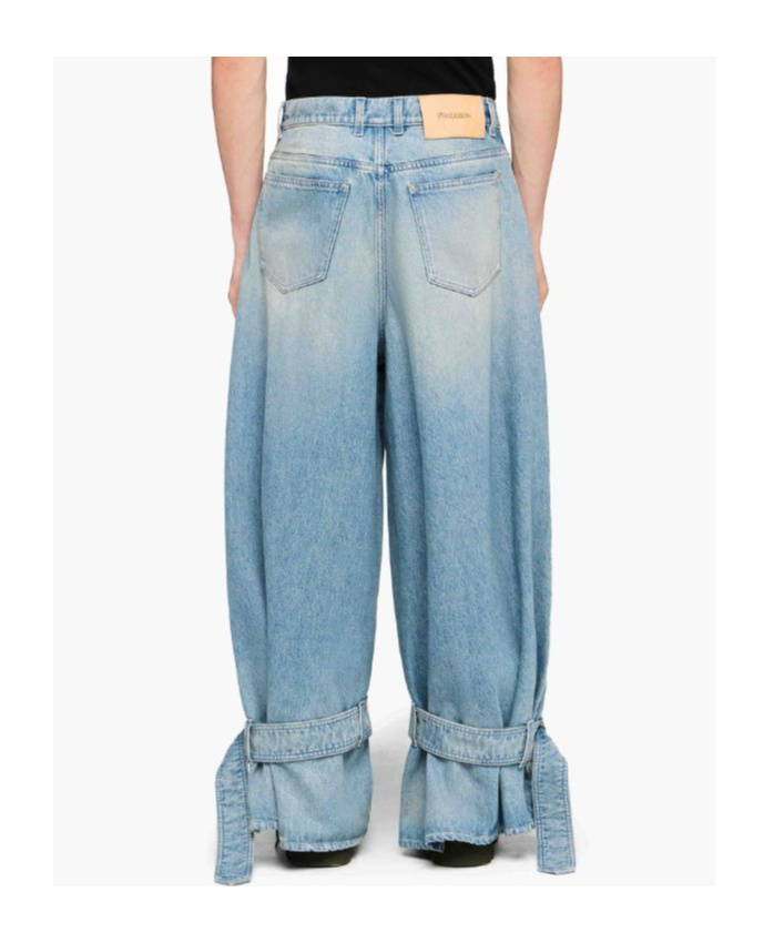 Jw Anderson Buckled Cuff Jeans In Blue