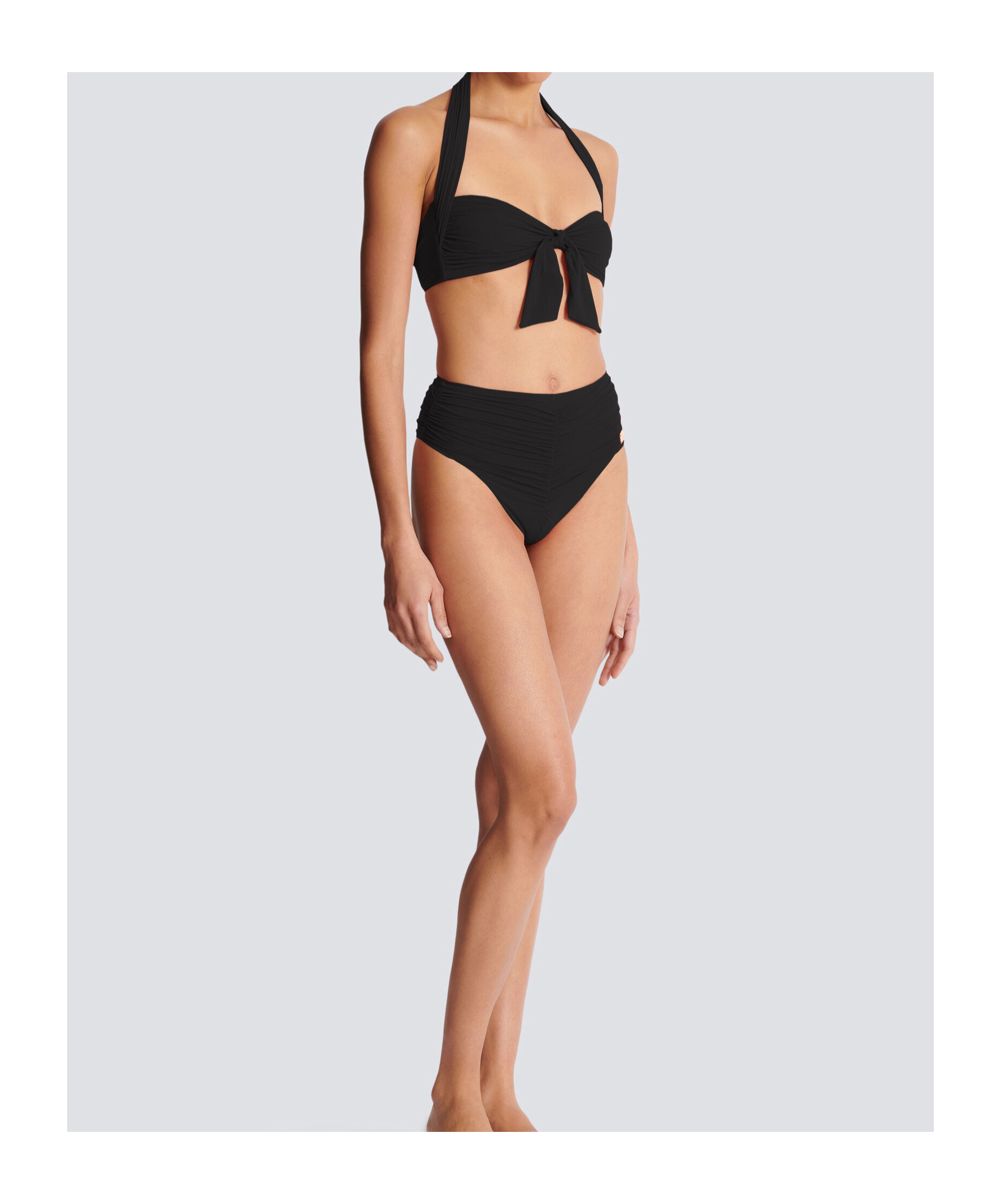 Balmain Plain Two-piece Swimsuit In Green