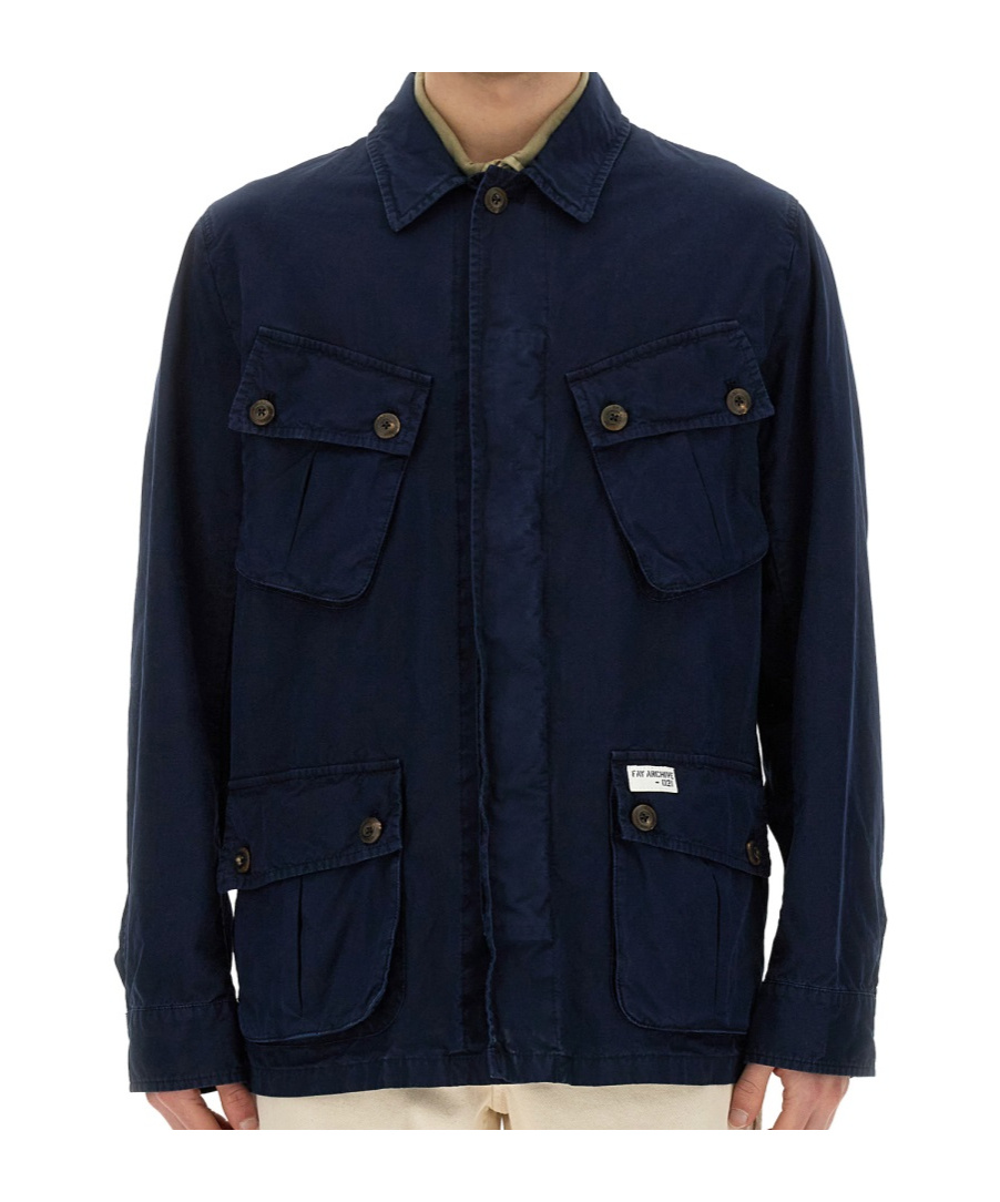 Fay Patch-pocket Shirt Jacket In Black