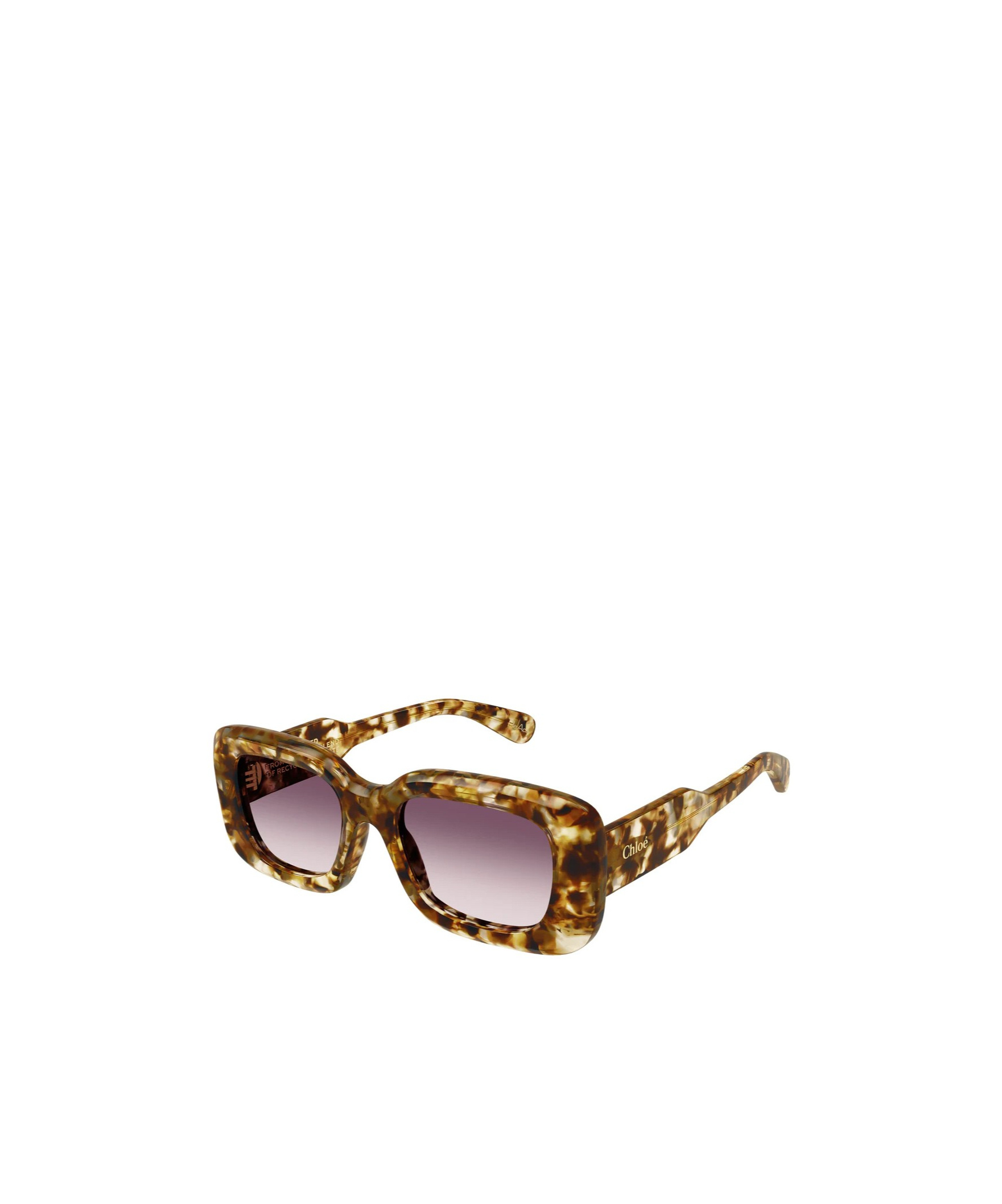 Chloé Gayia Rectangle-frame Sunglasses In Brown