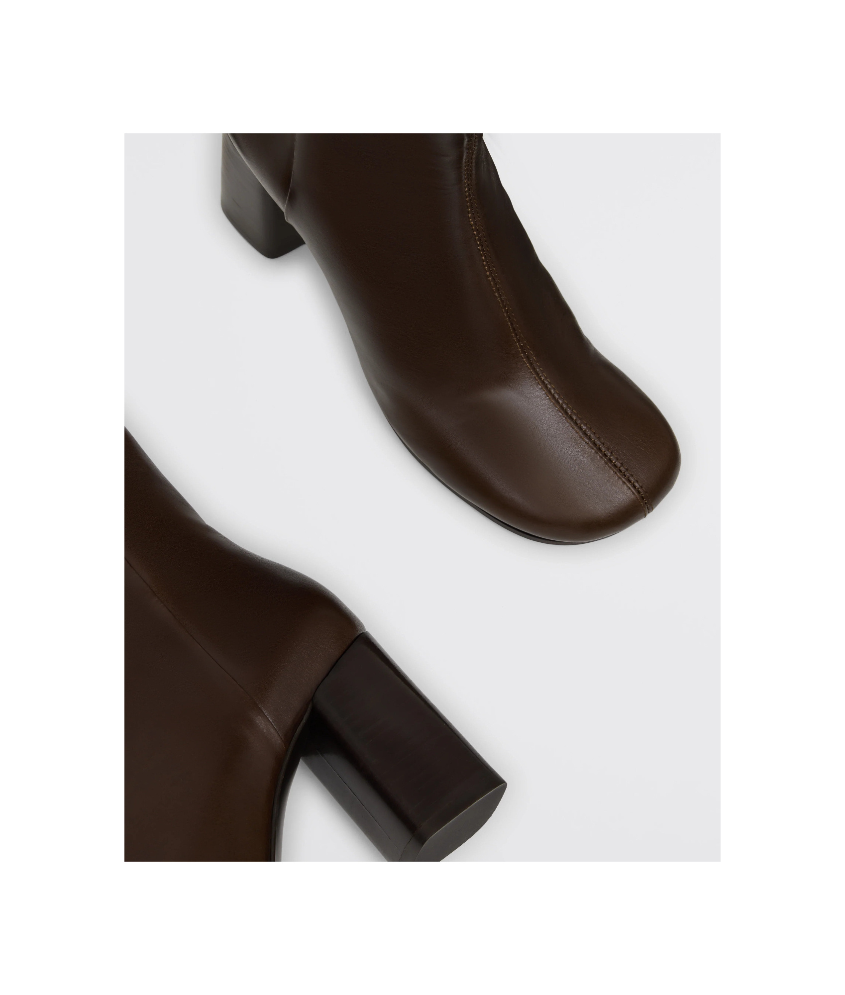 Lemaire Brown Anatomic 80mm Heel Boots In Black