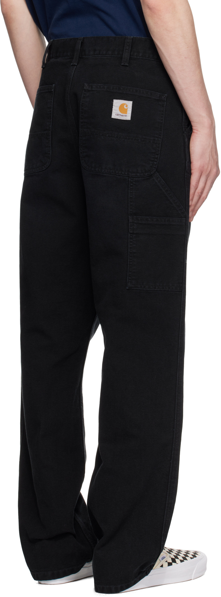 Carhartt Black Single Knee Trousers In Black