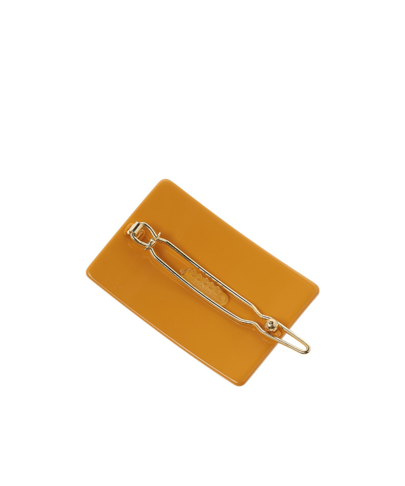 Fendi Logo Rectangular Hairpin In Orange
