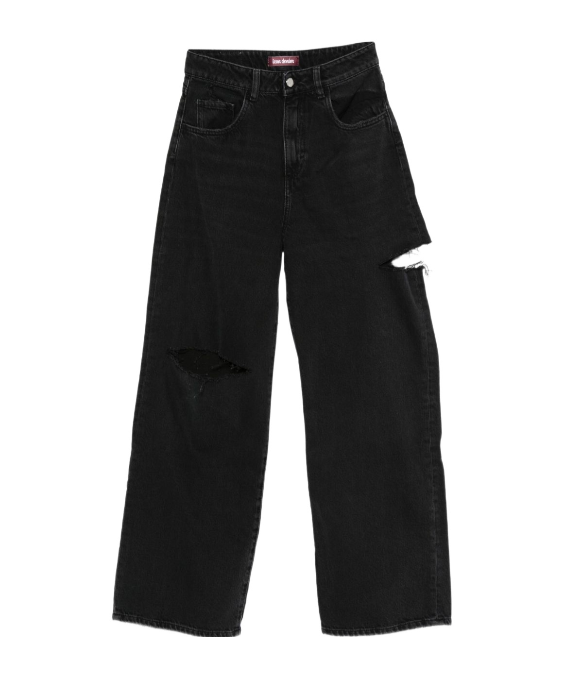 Icon Denim Straight Leg Jeans In Black