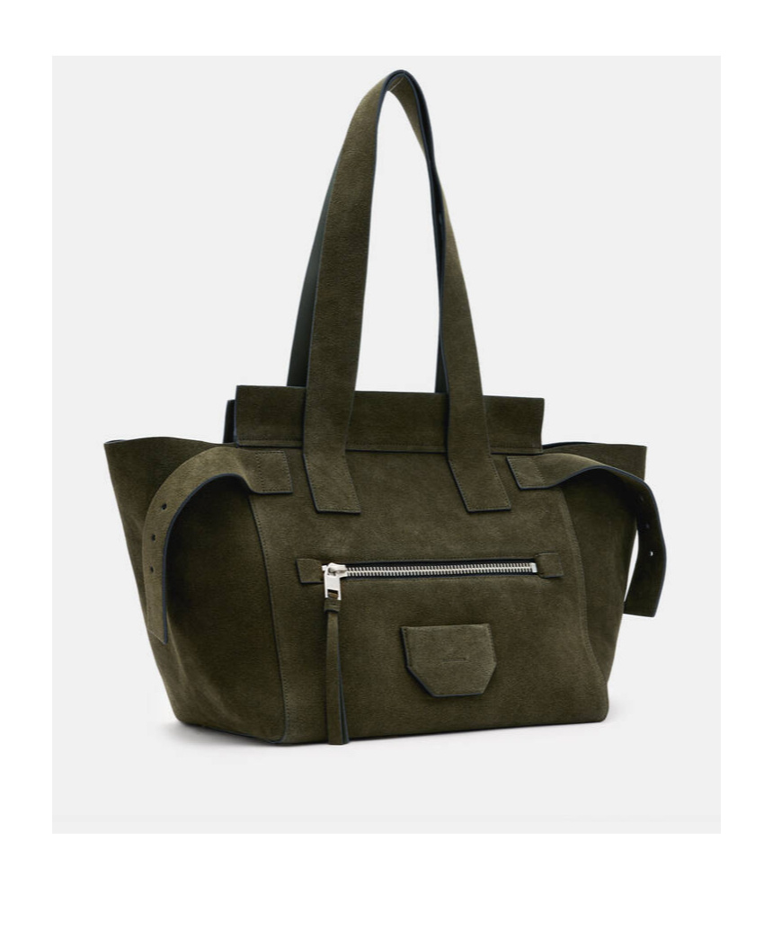 Shop Allsaints Perez Logo Shoulder Bag In Black