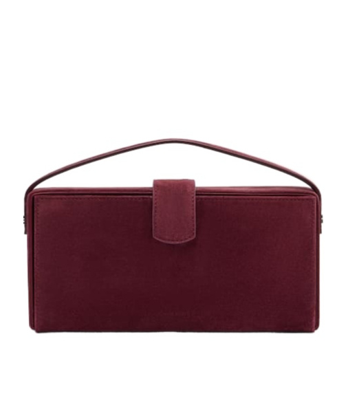 Magda Butrym Apolonia Suede Clutch In Brown