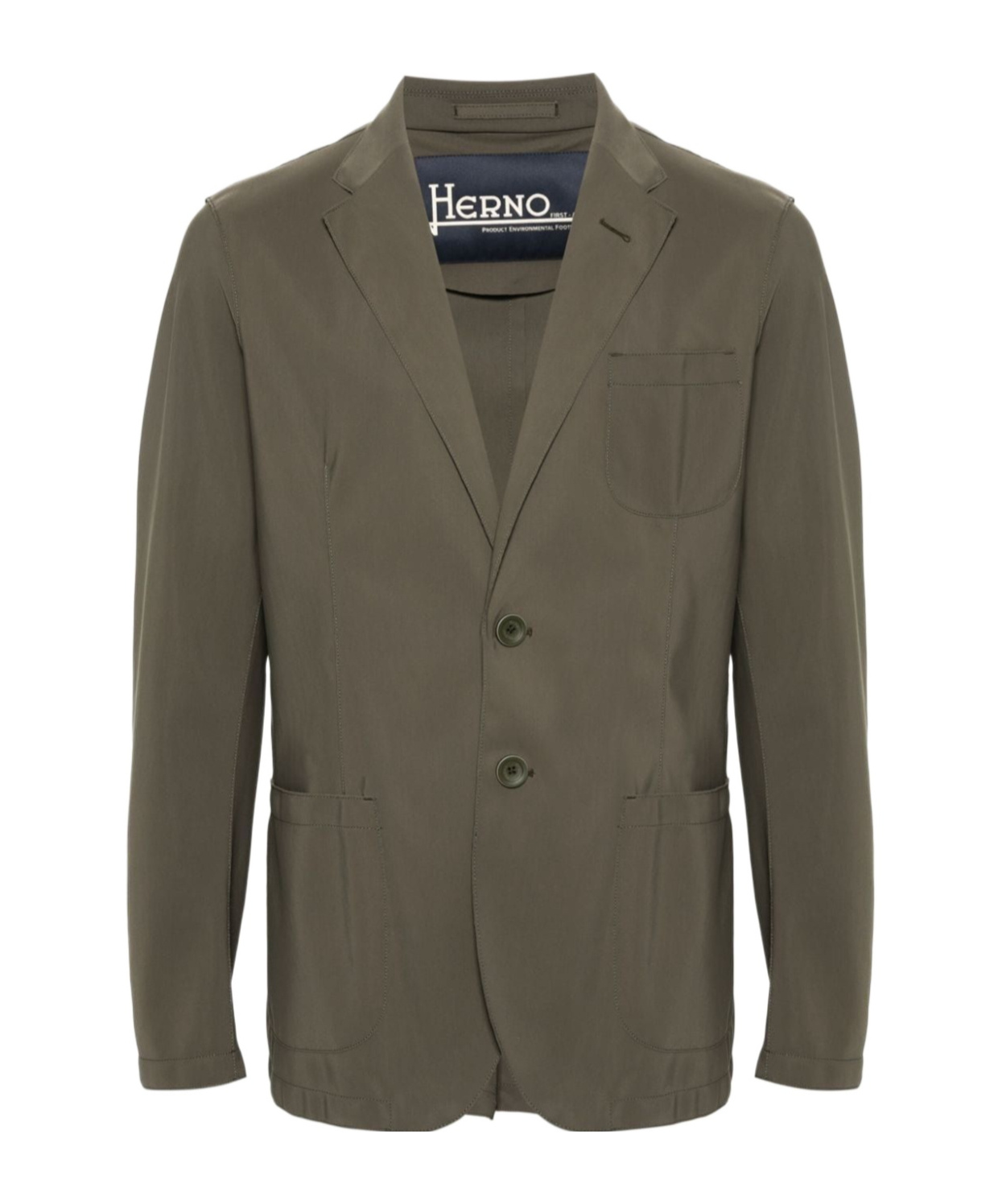 Shop Herno Single-breasted Blazer In Green