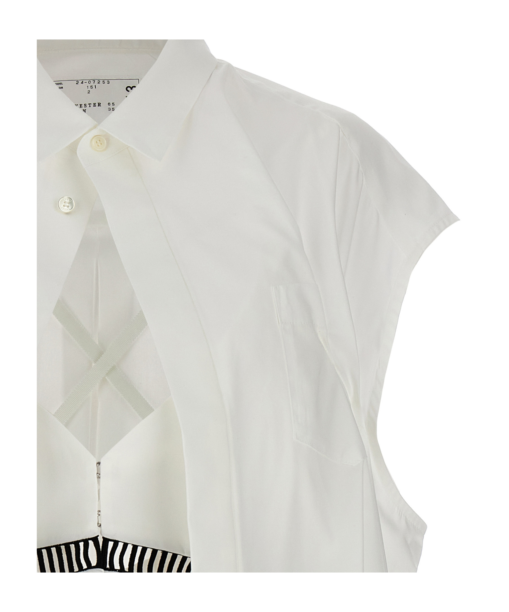 Sacai Layered-design Blouse In White