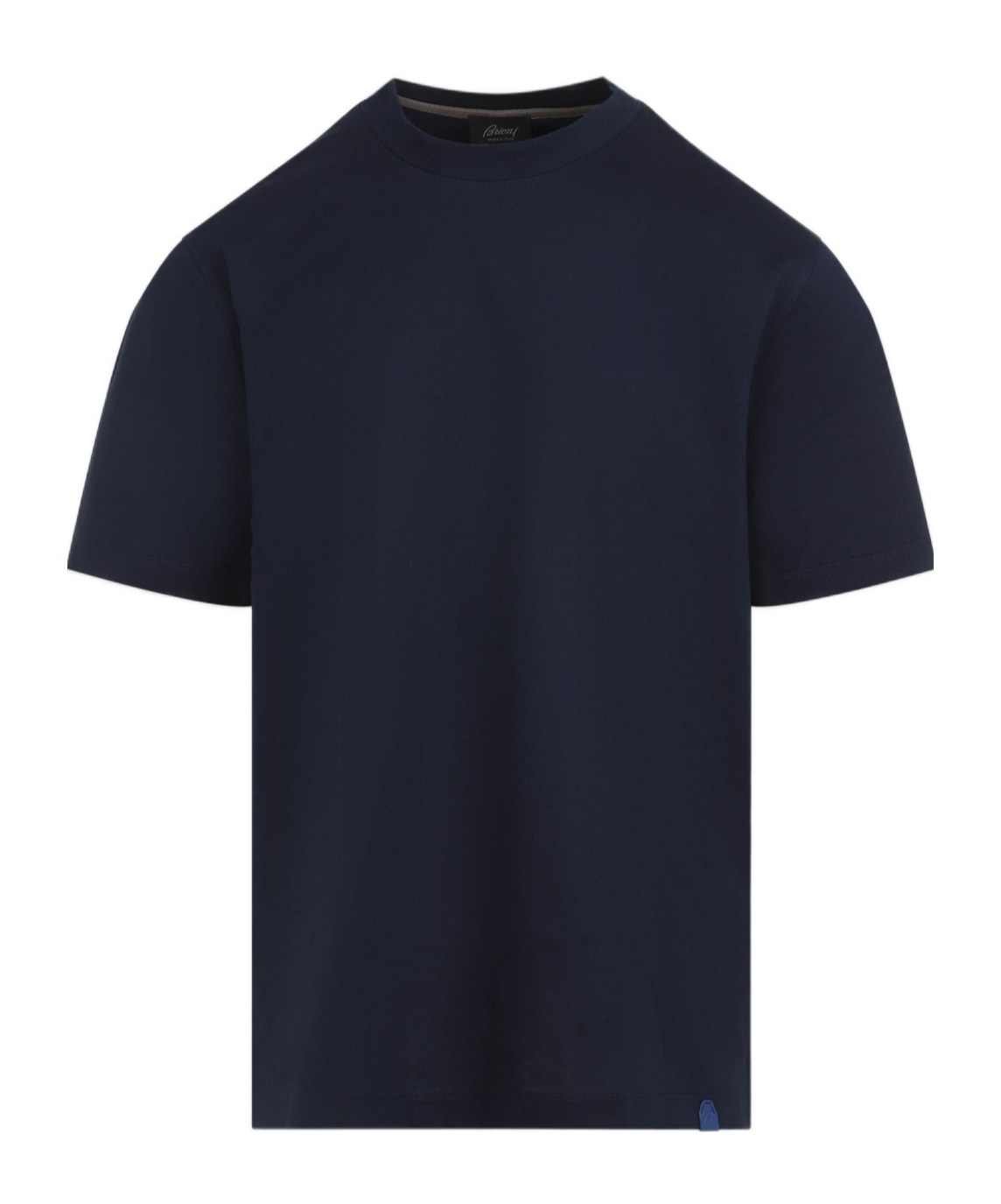 Brioni Cotton Jersey Crewneck T-shirt In Blue