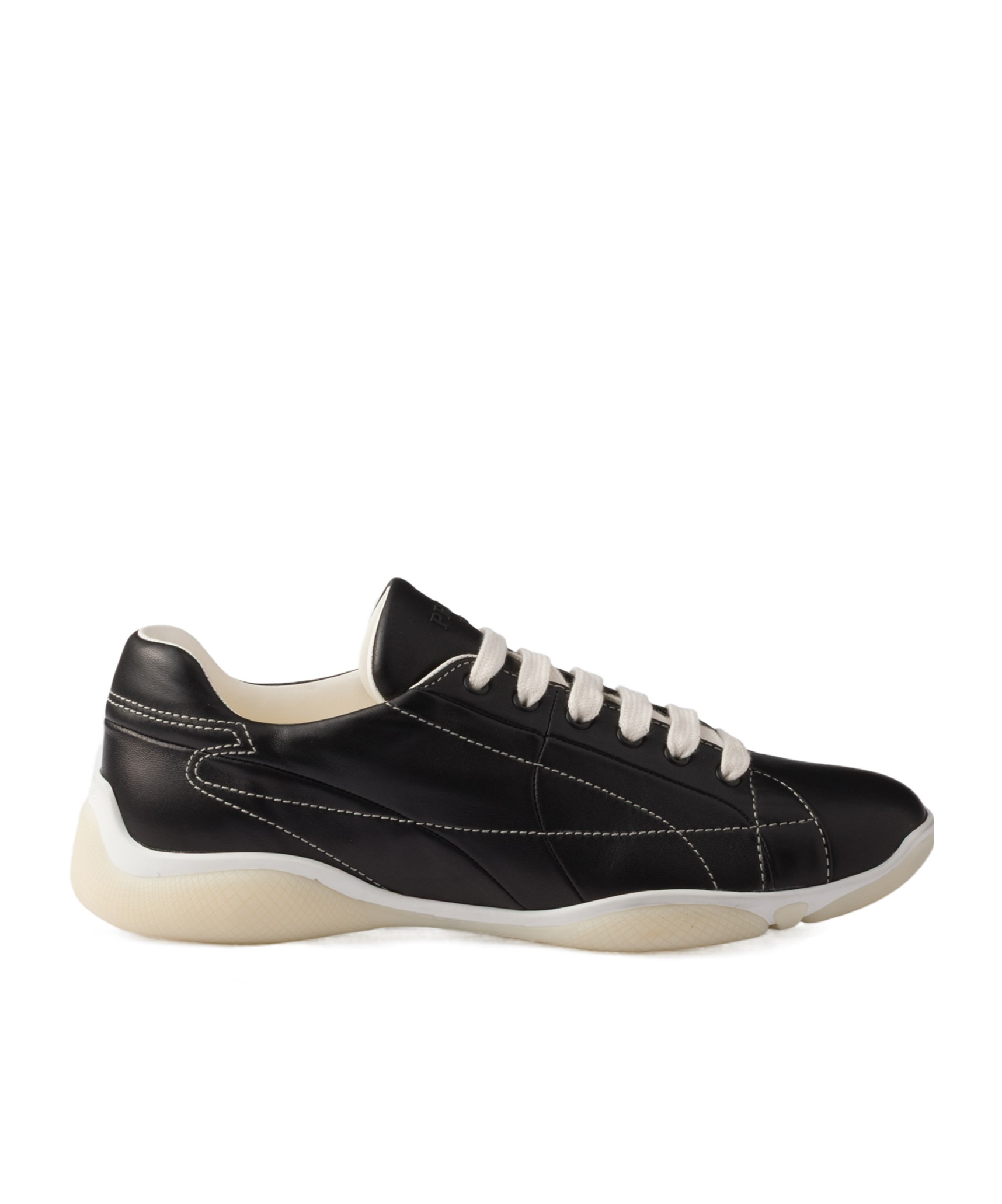 Prada Nappa Leather Sneakers In Black