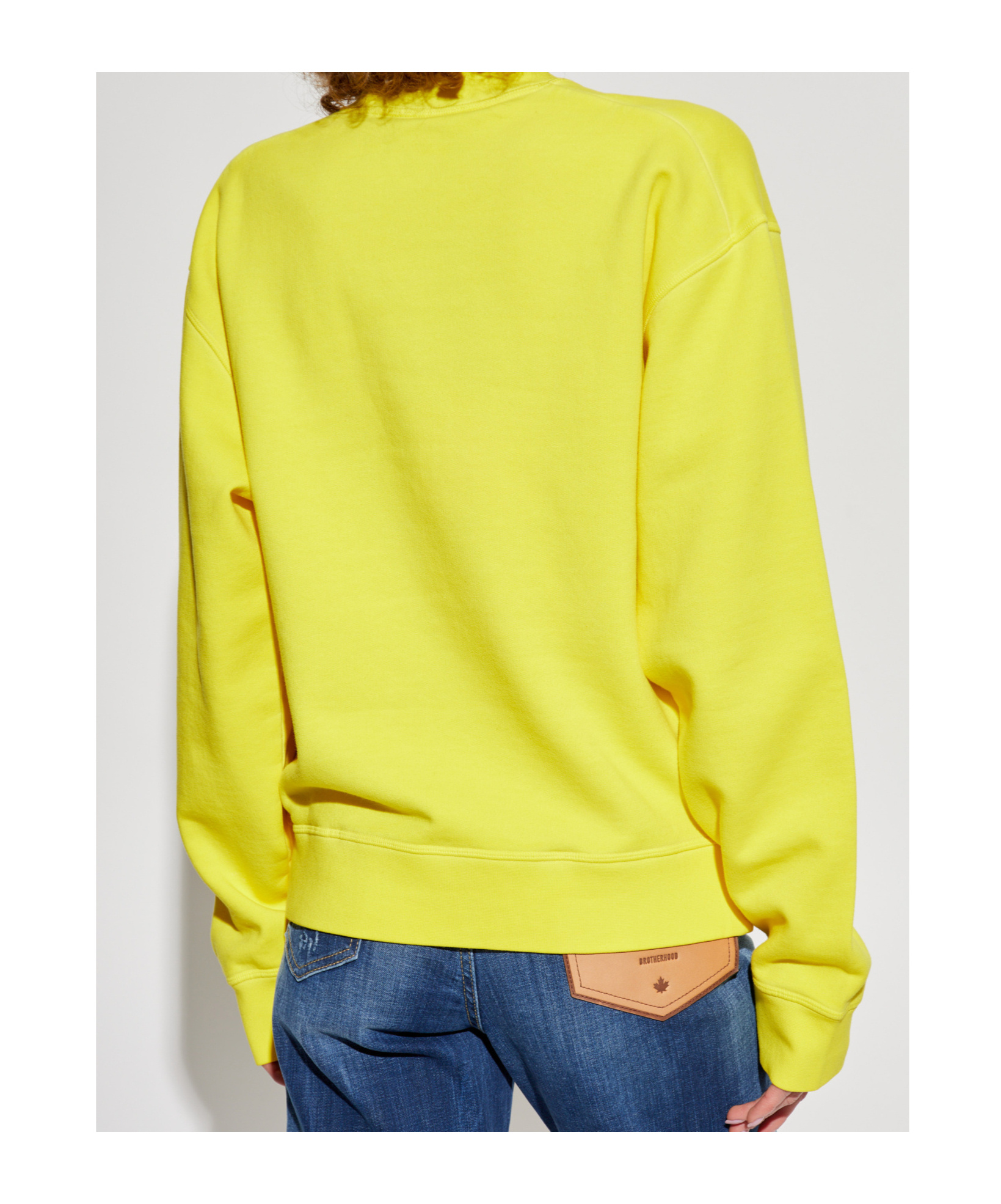 Dsquared2 Printed Sweatshirt In Yellow