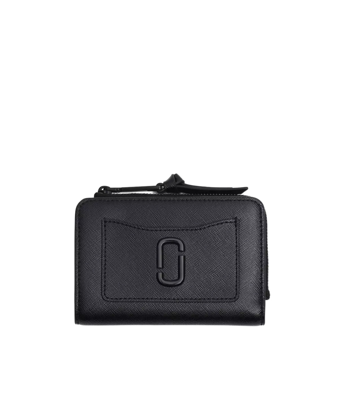 Marc Jacobs Black Leather Utility Snapshot Dtm Slim Wallet In Black