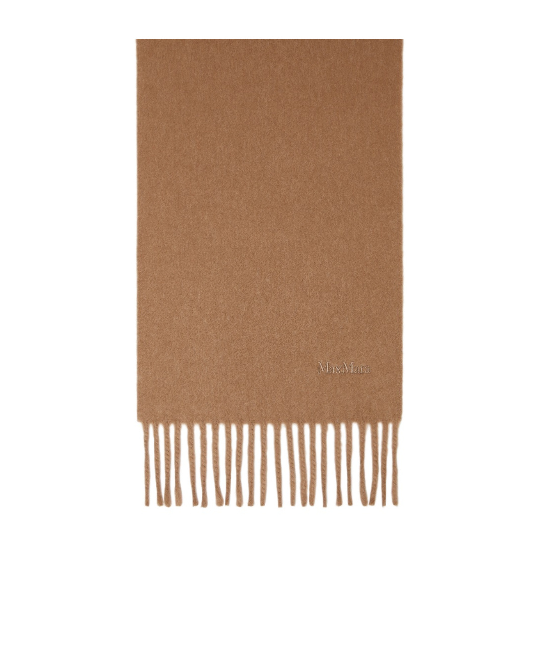 Max Mara Embroidered Wool Scarf In Brown