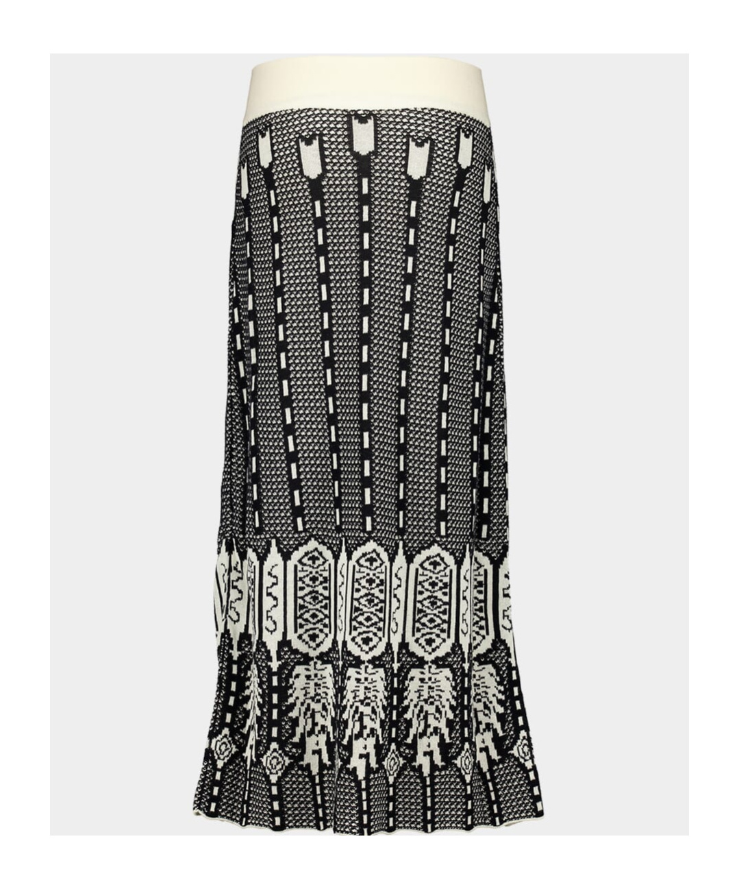 Johanna Ortiz Energy Matrix Midi Skirt In Black
