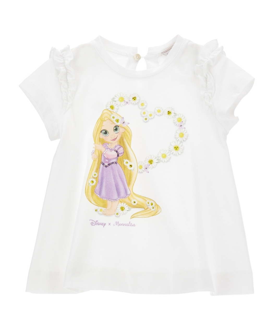 Monnalisa X Disney Graphic-print Cotton T-shirt In Nude