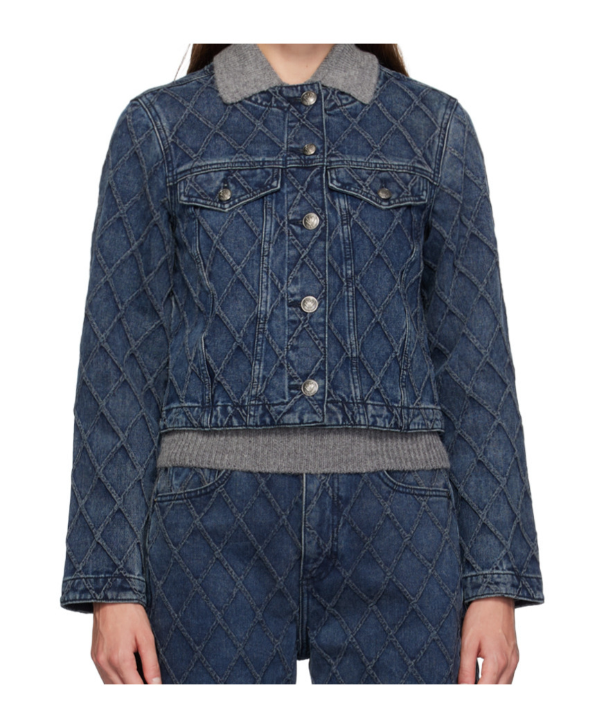 Rag & Bone Cora Quilted Jacket In Blue