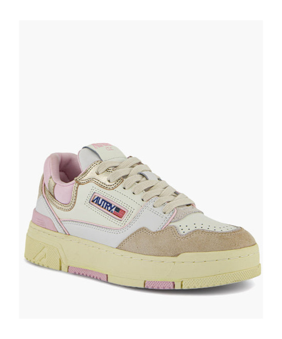 Autry Clc Low Retro-inspired Sneakers With Sole In Nude