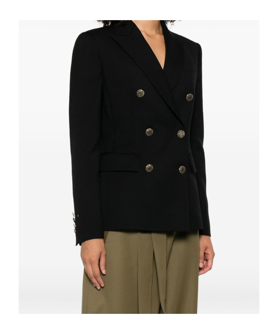 Dondup Double-breasted Blazer In Black