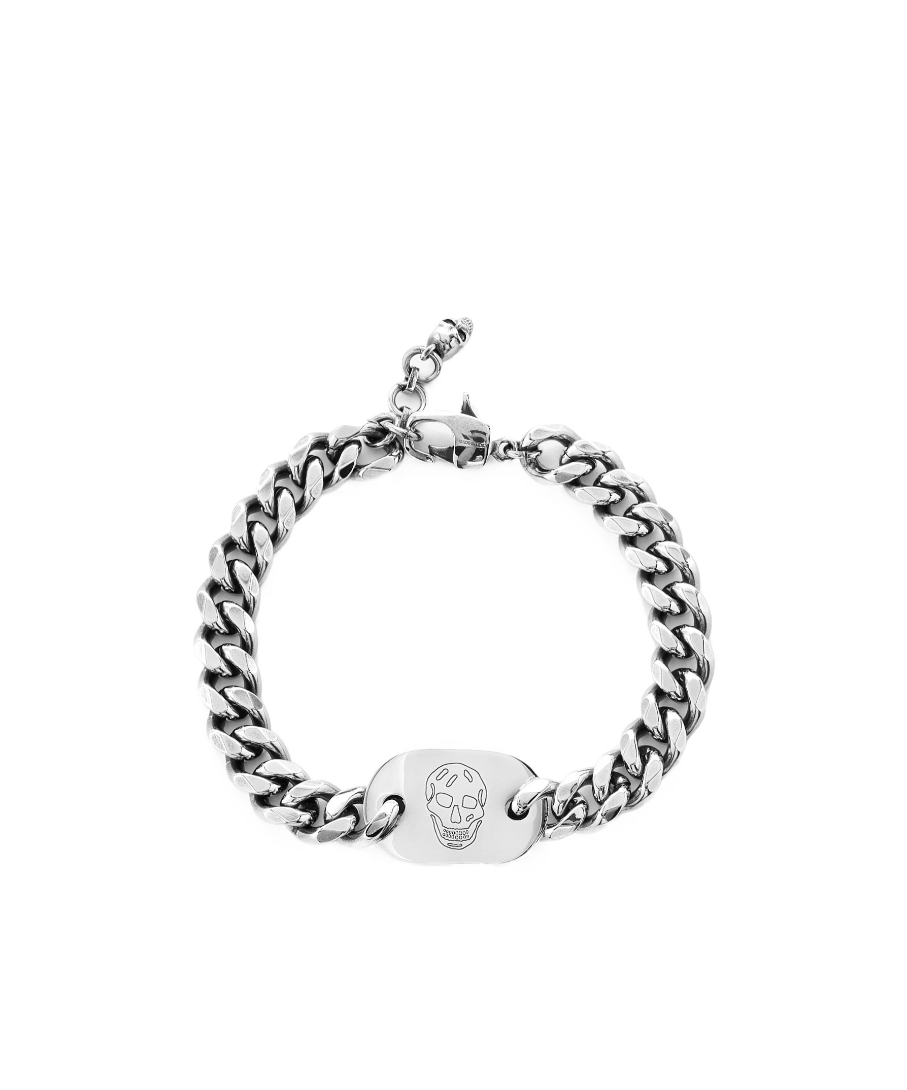 Alexander Mcqueen Skull-plaque Curb-chain Bracelet