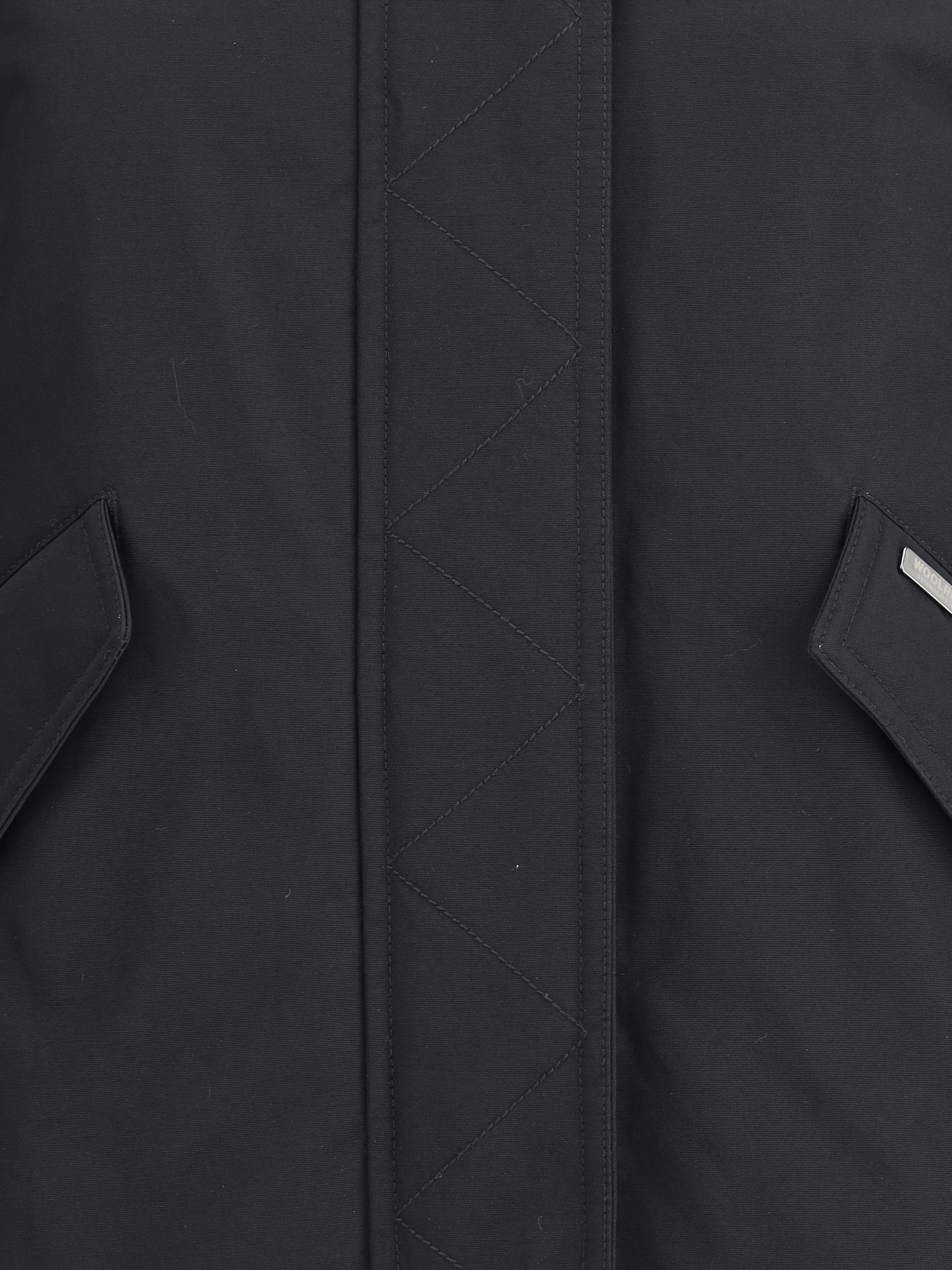 Woolrich Military Inspired Hooded Jacket In Black