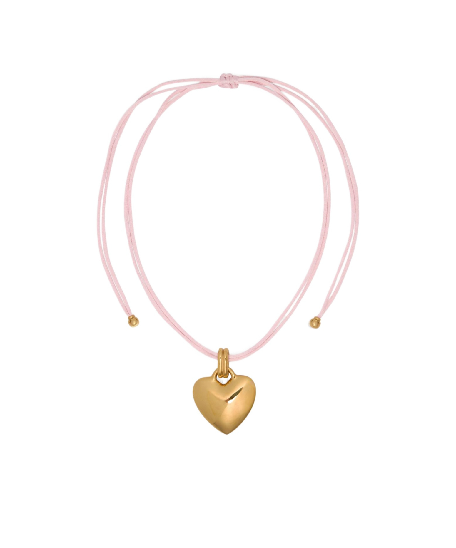 Patou Corded Heart Pendant Necklace In Rose-pink