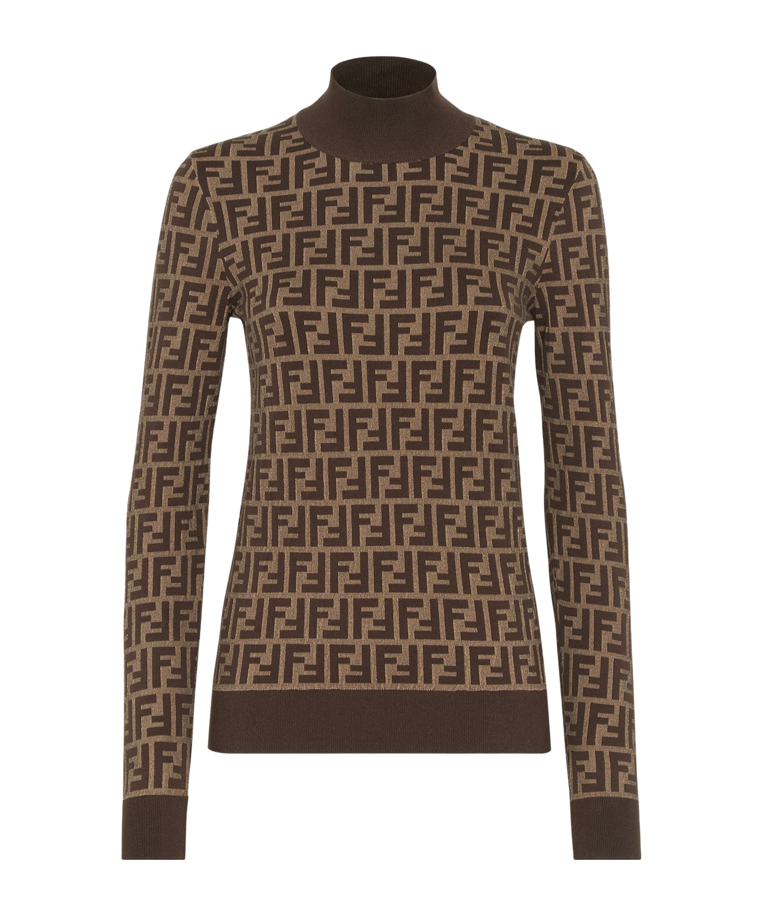 Shop Fendi Ff-jacquard Sweater In Green