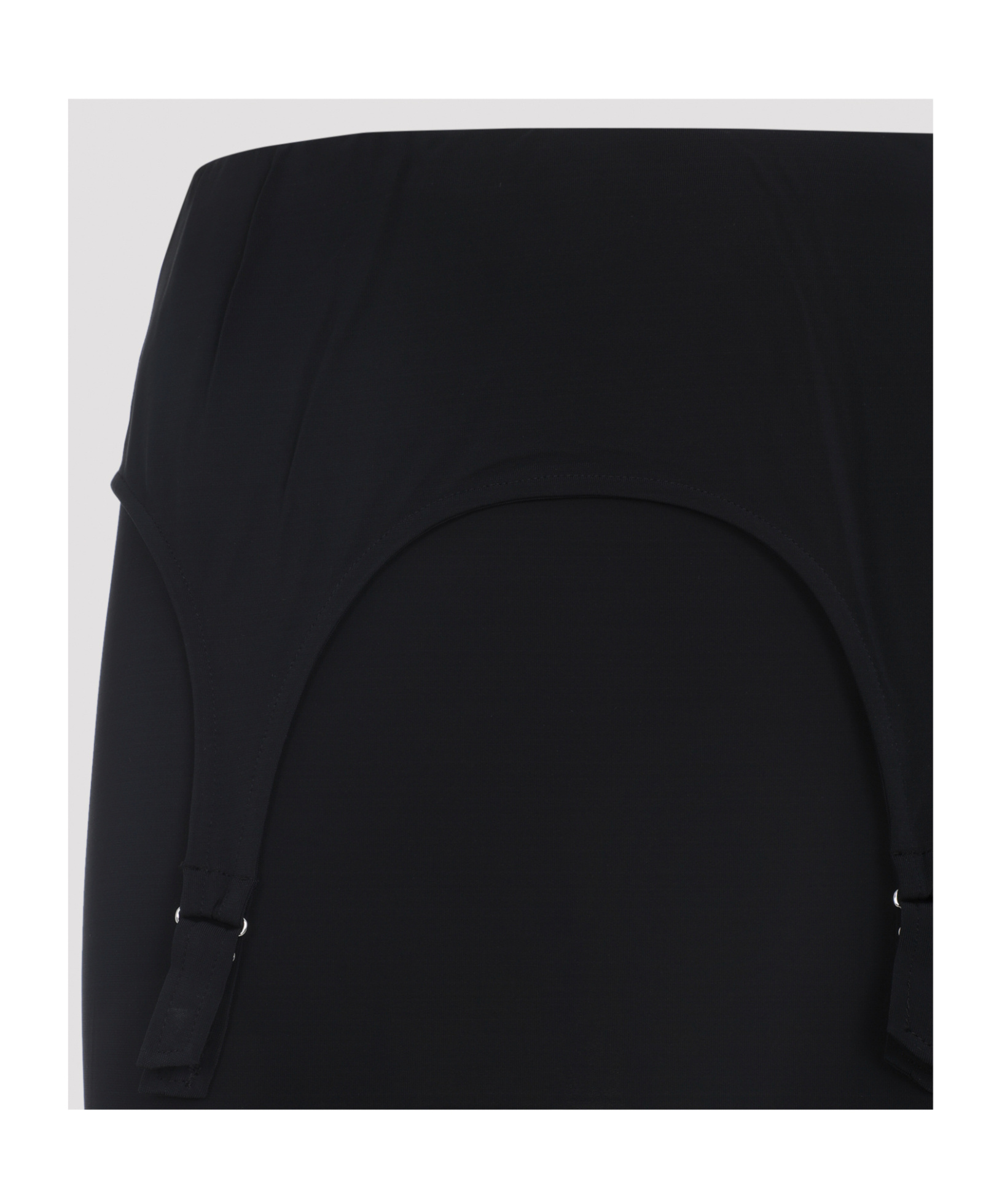Jean Paul Gaultier Lingerie Garter Long Skirt In Black