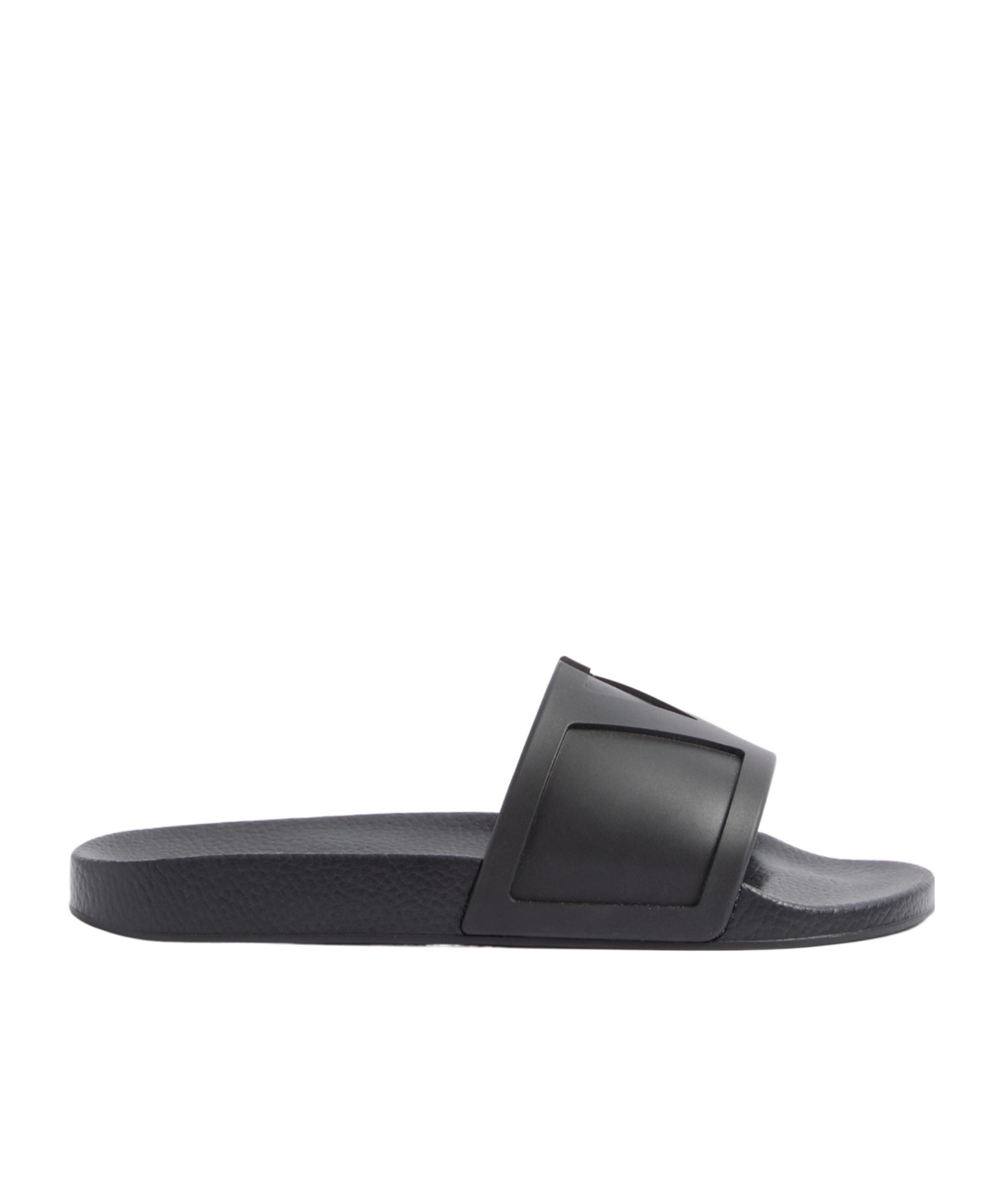 Valentino Garavani Man Sandals Black Size 7 Textile Fibers In Black