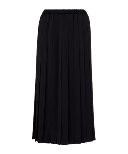 Junya Watanabe Pleated Midi Skirt In Black