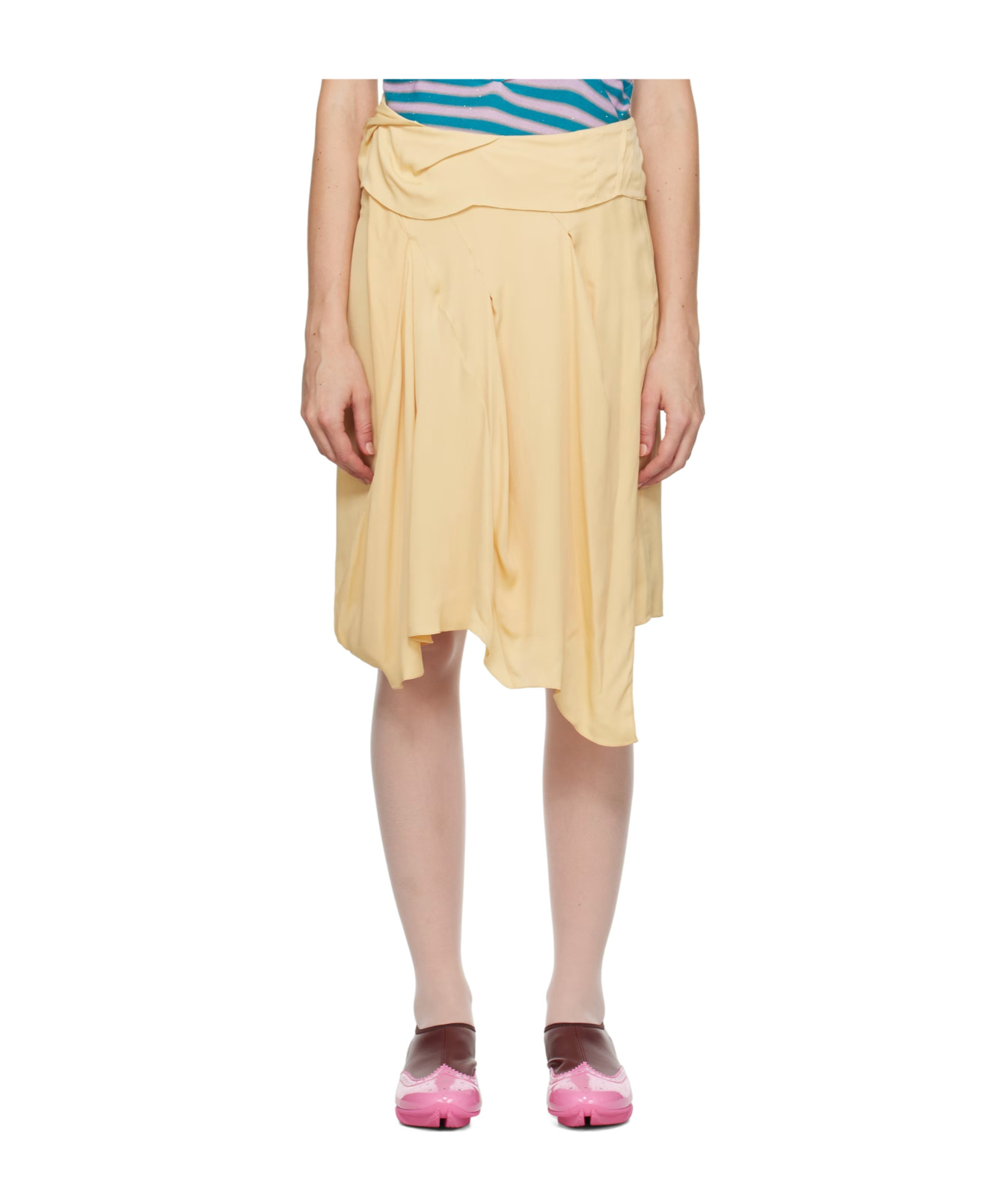 Kiko Kostadinov Midi Skirt In Nude