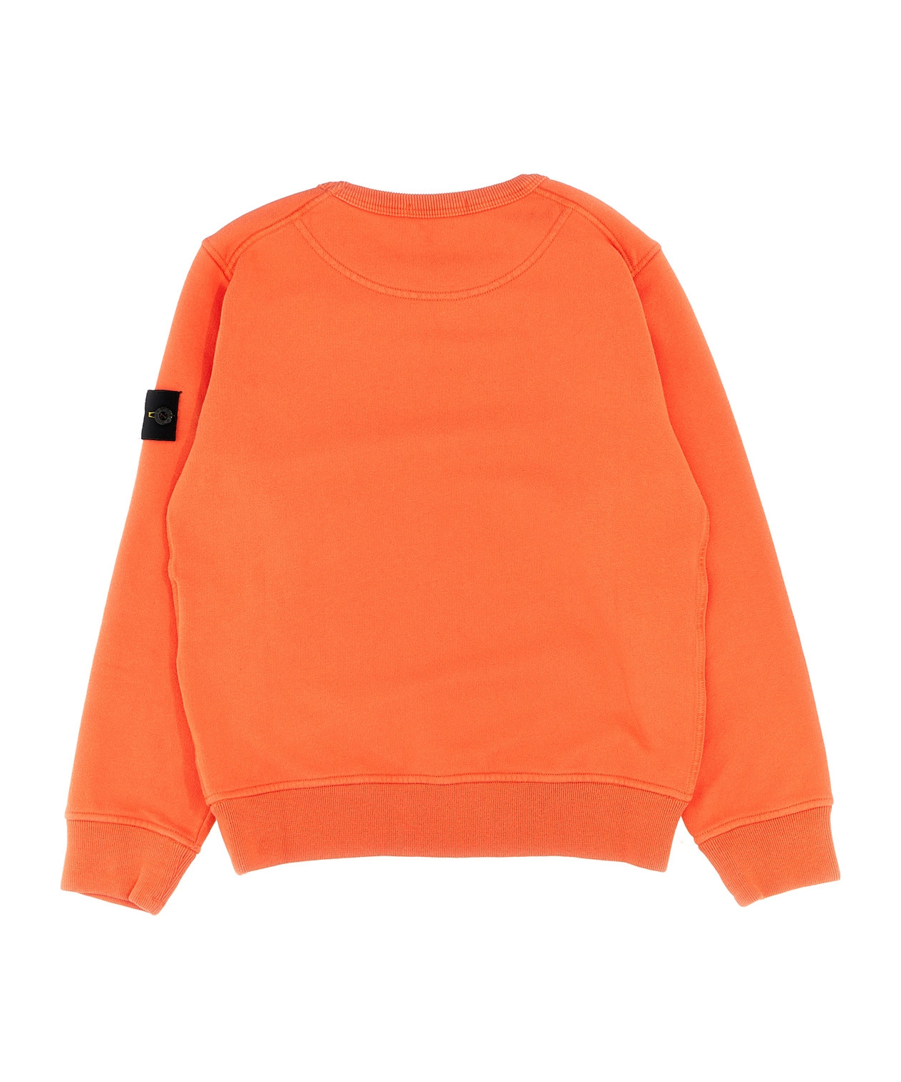 Stone Island Compass-detachable Badge Sweatshirt In Orange