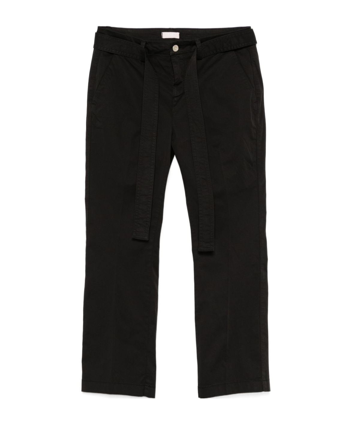 Liu •jo Liu Jo Tailored Black Jeans With Stylish Tie Detail In Black