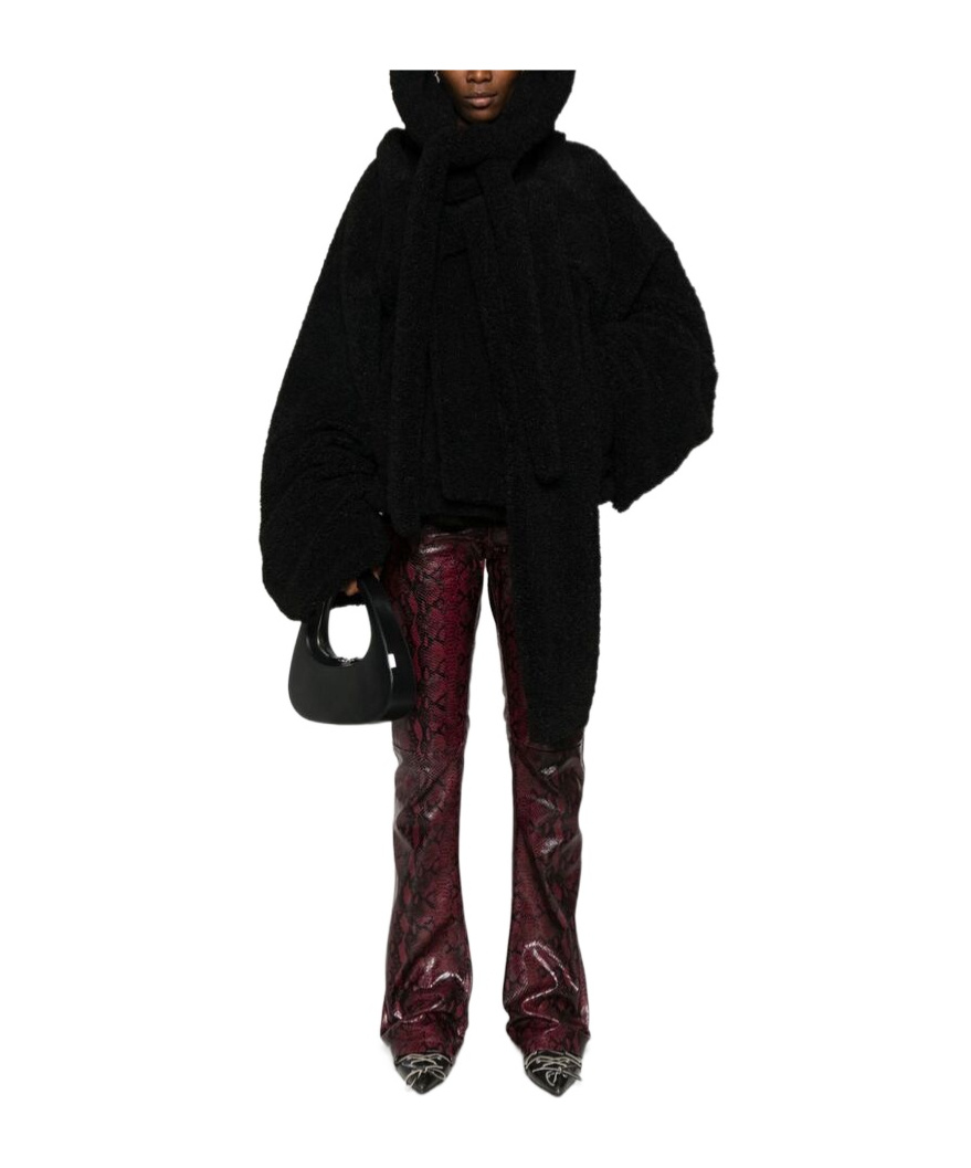 Ottolinger Black Wrap Teddy Short Jacket In Black