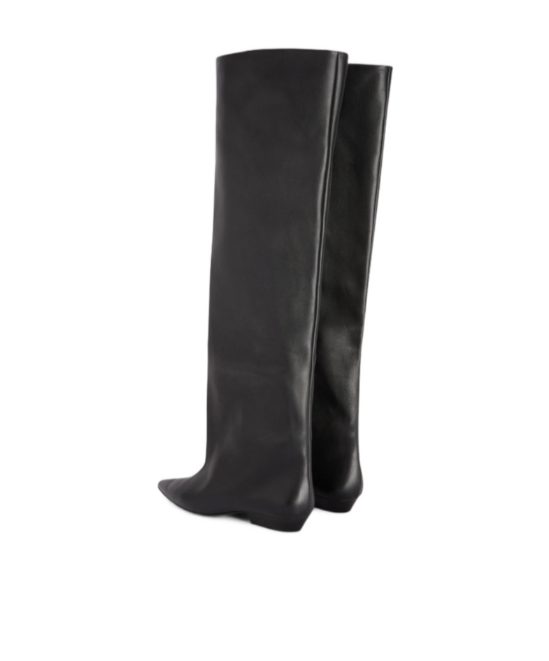 Jil Sander Leather Knee-high Boots In Black